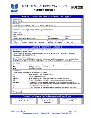 Fillable Online Statement of Hazardous Nature Safety Data Sheet SDS Fax ...