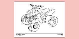 Motorbike Rider Colouring | Colouring Sheets