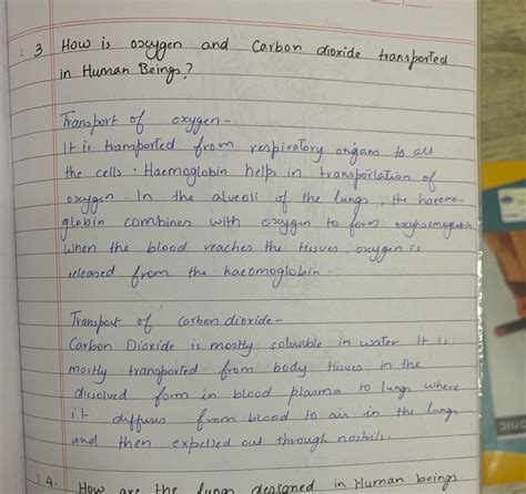 2. a. How is oxygen and carbon dioxide exchanged between blood and ...