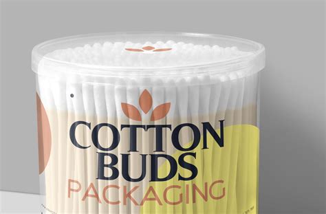 Realistic Cotton Buds Packaging Mockup PSD | ZippyPixels