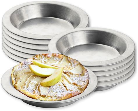 Amazon.com: Tablecraft Round Mini Pie Pans, Tart Baking Server Mold ...
