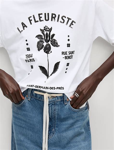 Buy Pure Cotton Embellished T-Shirt at Marks & Spencer