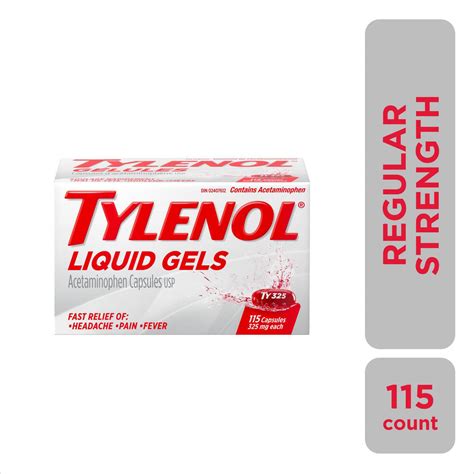 Tylenol Regular Strength Acetaminophen Liquid Gels - 325 mg – Johnstone ...