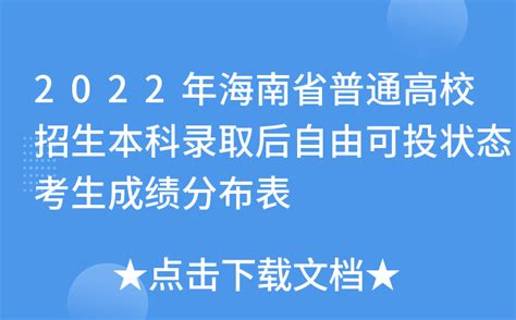 2021海南高考志愿填报时间和录取时间