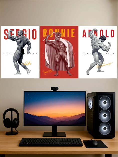 Golden Era Bodybuilding Posters || 3 Split Poster || Gym – GeekyGallery
