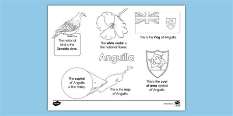 Anguilla Facts Coloring Sheet (teacher made) - Twinkl