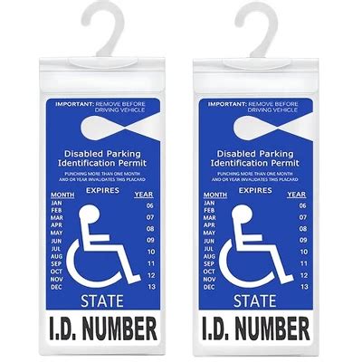 LotFancy Handicap Placard Holder, Disabled Parking Placard Protector ...