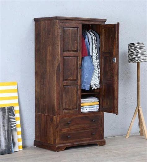 Buy Online Solid Teak Wood 2 Door Wardrobe In India At Wooden Twist ...