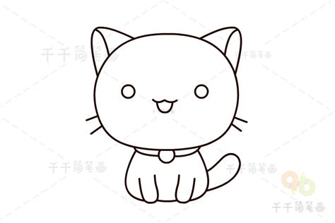 教你画可爱小猫简笔画_猫简笔画