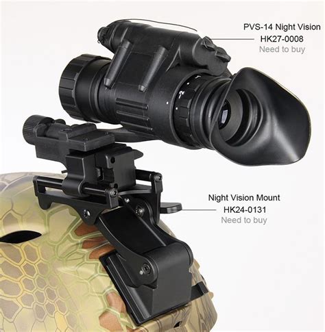 Spina Pvs14 Night Vision Goggle Monocular 200m Range Infrared IR Nv ...