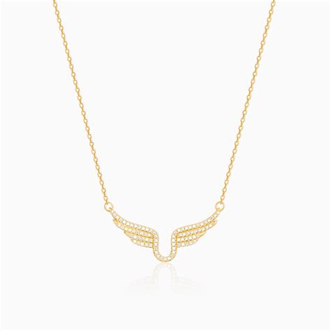 Golden Studded Fluttering Necklace – GIVA