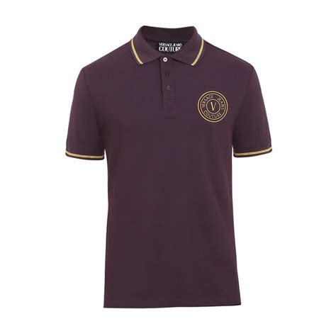 Buy Men Maroon Chest Gold Logo Embroidered Polo Online at The ...