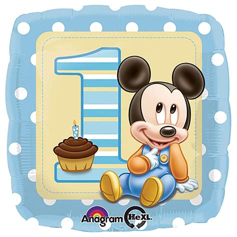 Anagram Foil Balloon 2308101 Mickey 1ST Birthday Boy, 18", Multicolored ...