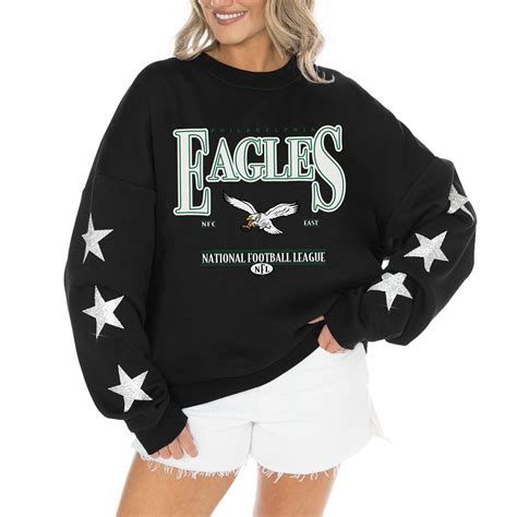 Women's Gameday Couture Black Philadelphia Eagles Rhinestone Star ...