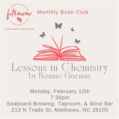February Book Club: Lessons in Chemistry, Seaboard Brewing - Taproom ...