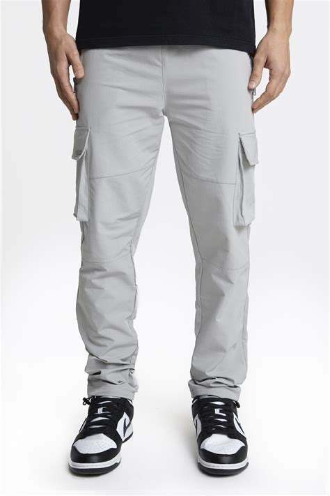 Slim Leg Cargo Pants - Grey | Men's Clothing & Fashion | HisColumn