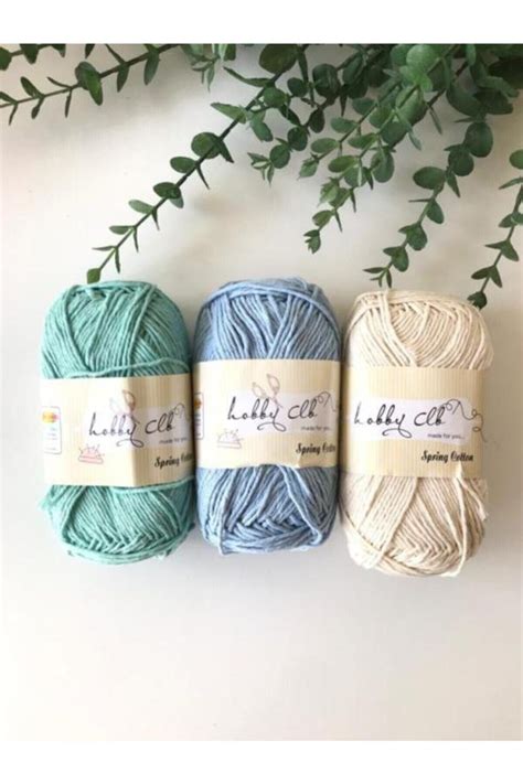hobby club 3lü %100 Pamuk Cotton Punch (panç) Ve Amigurumi Ipi Seti ...