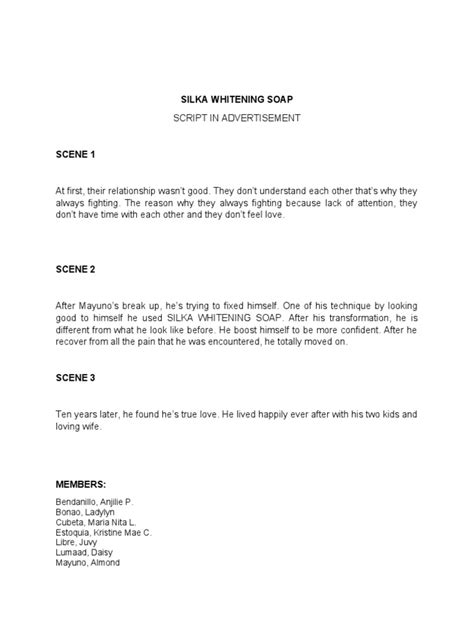 Image result for Script of Advertisement Examples