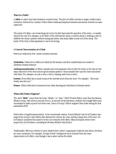 Image result for Fable Explained