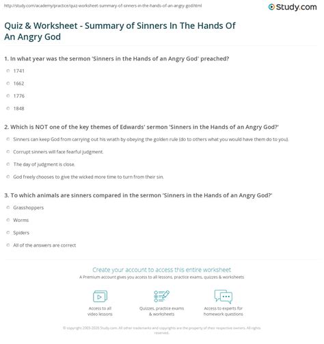 Sinners in the Hands of God - The Cruicble | Teaching Resources ...