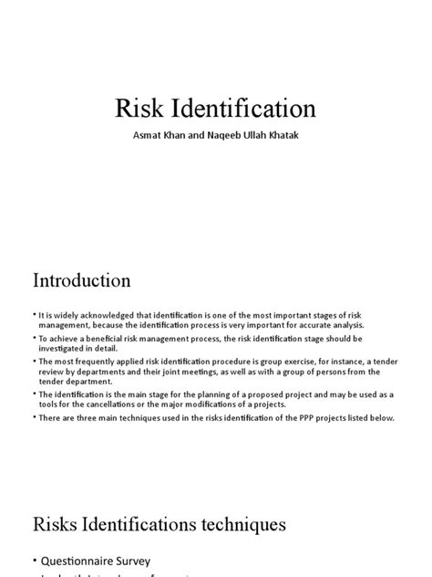 Image result for Risk Identification Example
