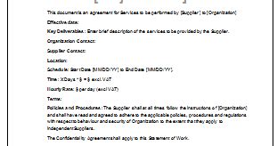 Statement of Work