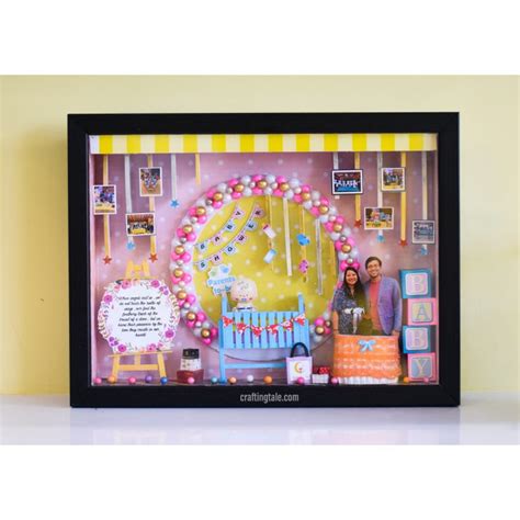 Unique Baby Shower Gift | BABY SHOWER theme Miniature Frame with LED ...