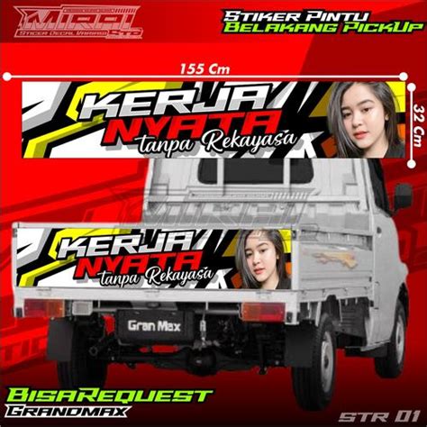 Jual Stiker Decal Bak Belakang Pintu Pick Up, KERJA NYATA Custom Bisa ...