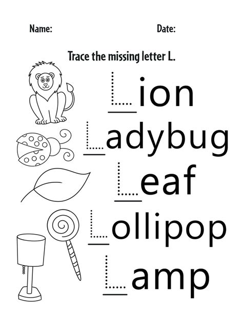 Free Letter L Worksheets for Preschool ⋆ The Hollydog Blog | Letter l ...