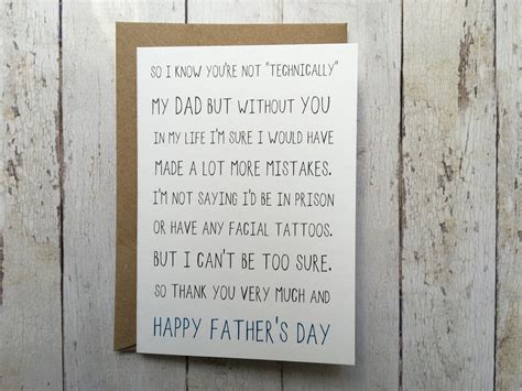 Step Dad Father's Day Card // Father Figure Card // Funny Step Dad Card ...