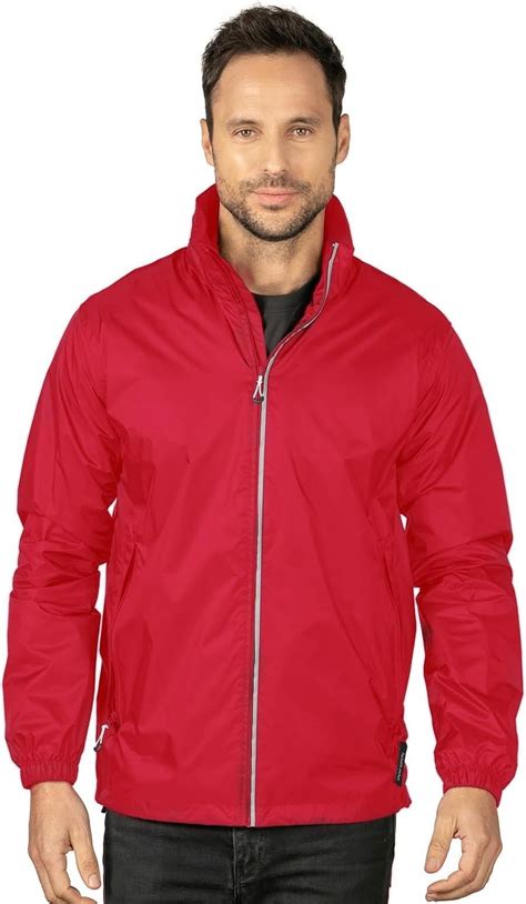 Tri-Mountain Men’s Lined Waterproof Windbreaker Jacket Lightweight Coat ...