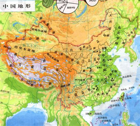 中国地理四大区域地图-