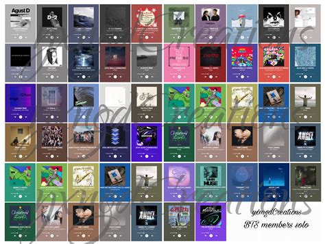 BTS Solo ALBUM COVER Prints (57) | Digital Download | Printable Kpop Poster | Kpop Prints | Wall ...