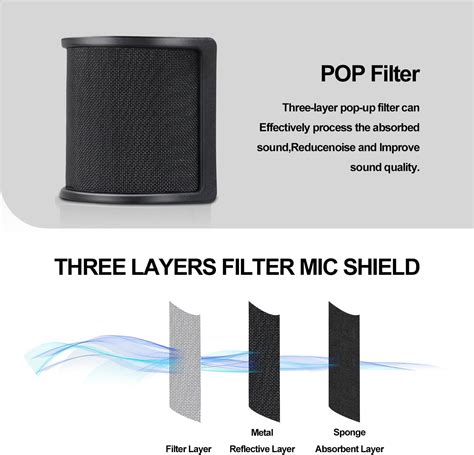 U-Shaped Mic Pop Filter, Liyirui Mic Pop Filter with India | Ubuy