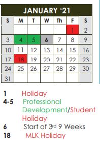 Bayless Elementary - School District Instructional Calendar - Lubbock ...