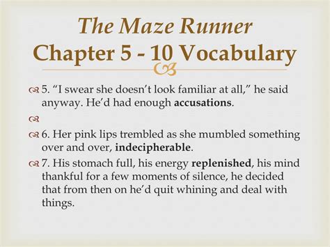 Image result for Maze Runner Chapter 5