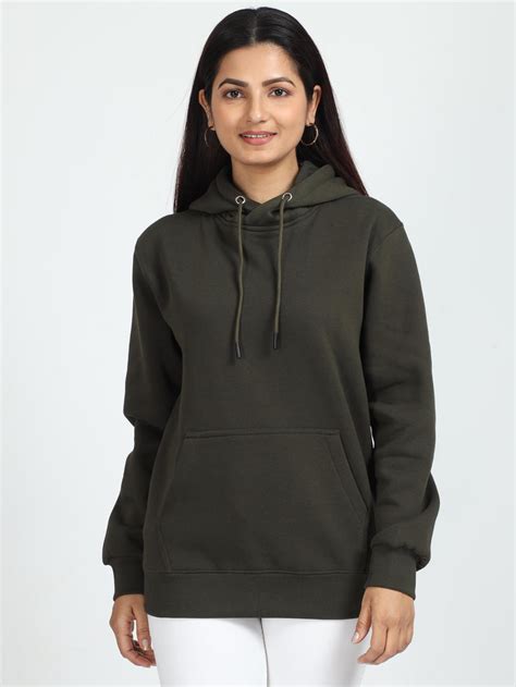 Shop Latest Olive Green Hoodie For Womens Online