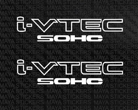 2 x i-VTEC sohc Sticker Compatible with Honda Cars by Maya Stickers ...