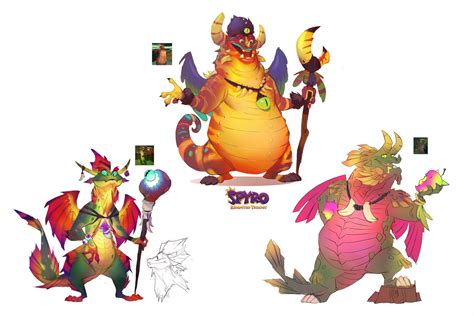 Spyro: Reignited Dragon Sketches by Devon Cady-Lee | Spyro reignited ...