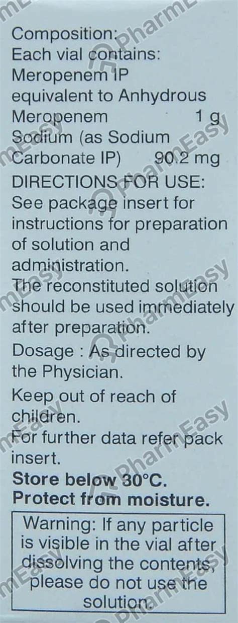 Buy Merohuge 1 G Powder For Injection (1) Online at Flat 15% OFF ...