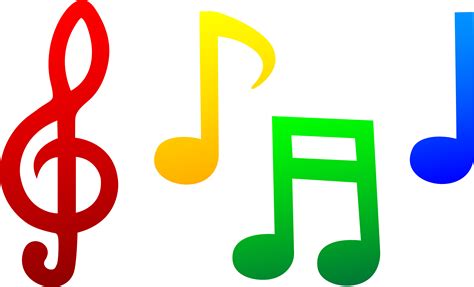 Colorful Music Notes Clip Art