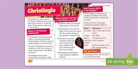 Christingle Fact File - Christianity - KS1 - Twinkl