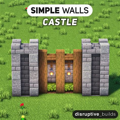 Image result for Minecraft Small Castle Wall Tutorial