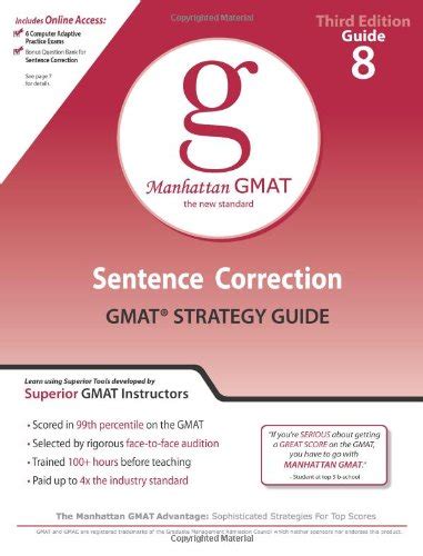 Buy Sentence Correction GMAT Strategy Guide (Manhattan Gmat Prep) Book ...