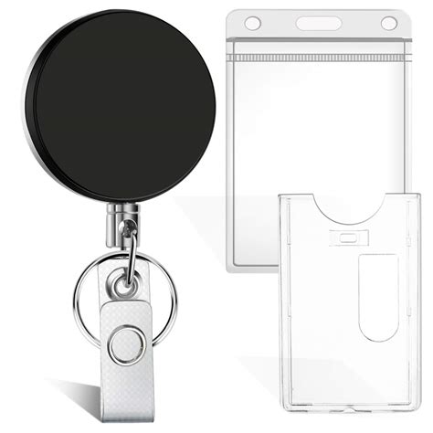 Buy Selizo Retractable Badge Holder ID Badge Keycard Holder Retractable ...