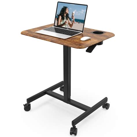 Joy Seeker Mobile Standing Desk Height Adjustable Rolling Laptop Desk ...
