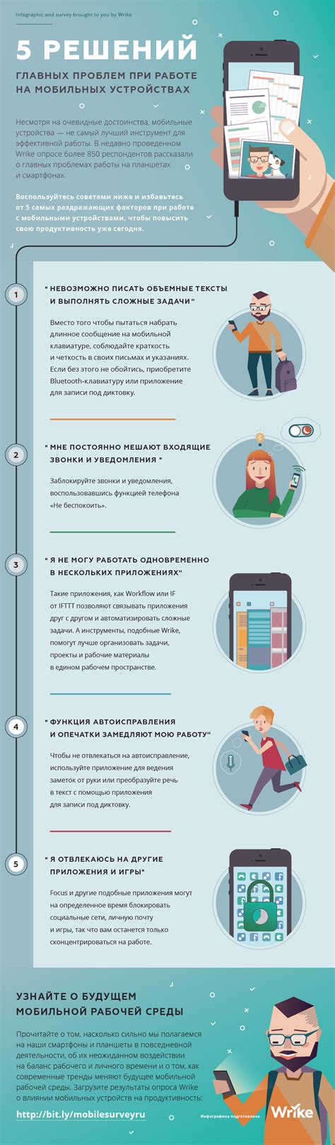 5 решений проблем при работе на мобильных устройствах (инфографика ...