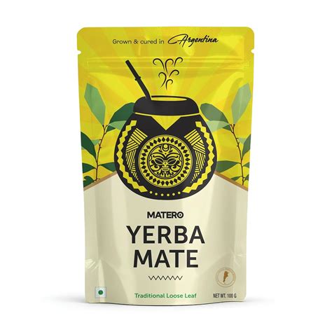 MATERO Yerba Mate Traditional Loose Leaf Tea – 100g Pack, Natural ...