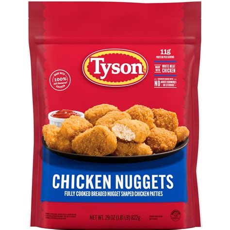 Tyson White Meat Chicken Nuggets, 29 oz (Frozen, Fully Cooked ...