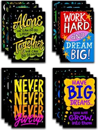 set of 20 motivational quotes wall poster | quotes poster| 300 GSM ...